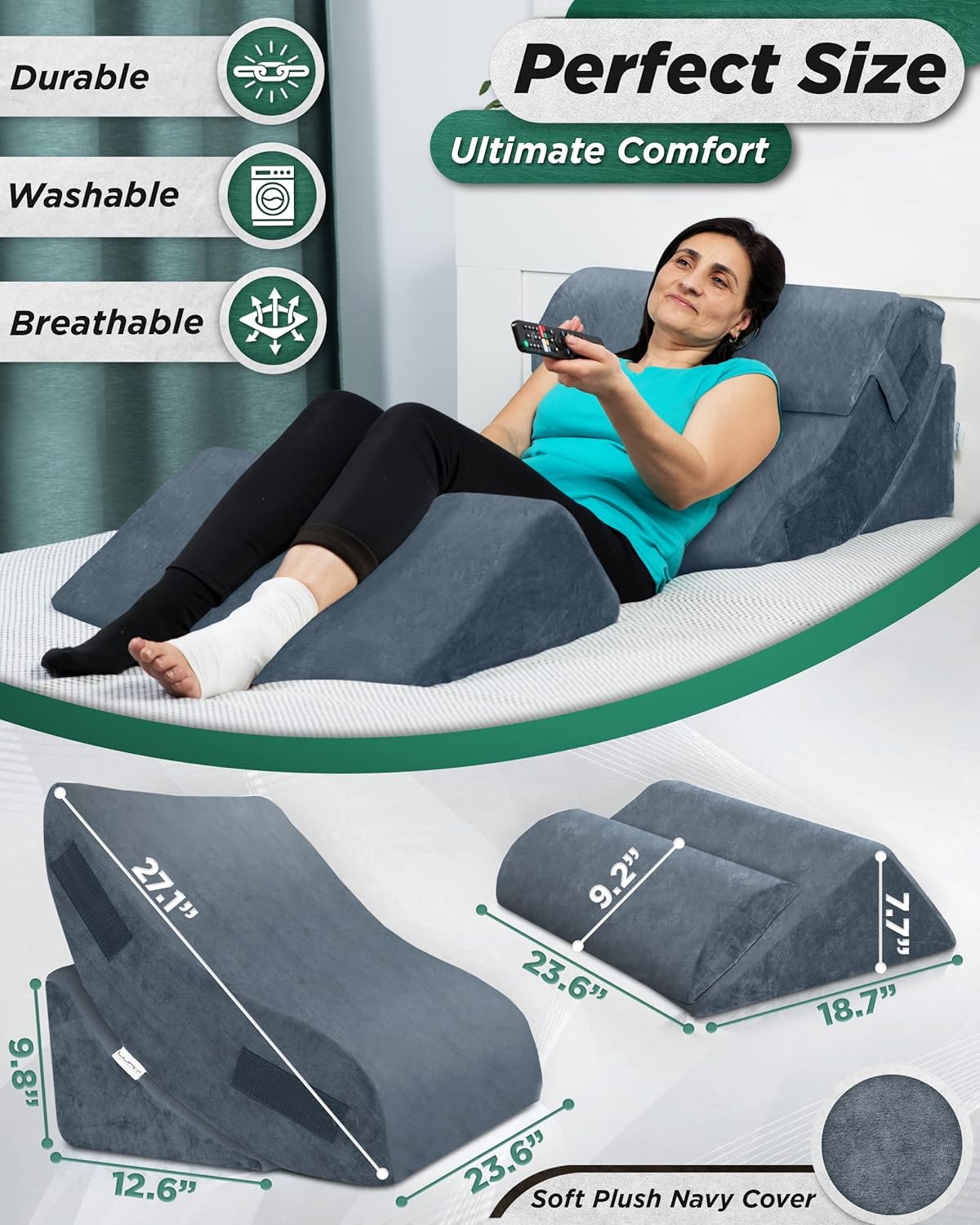 Orthopedic Bed Wedge Pillow Set