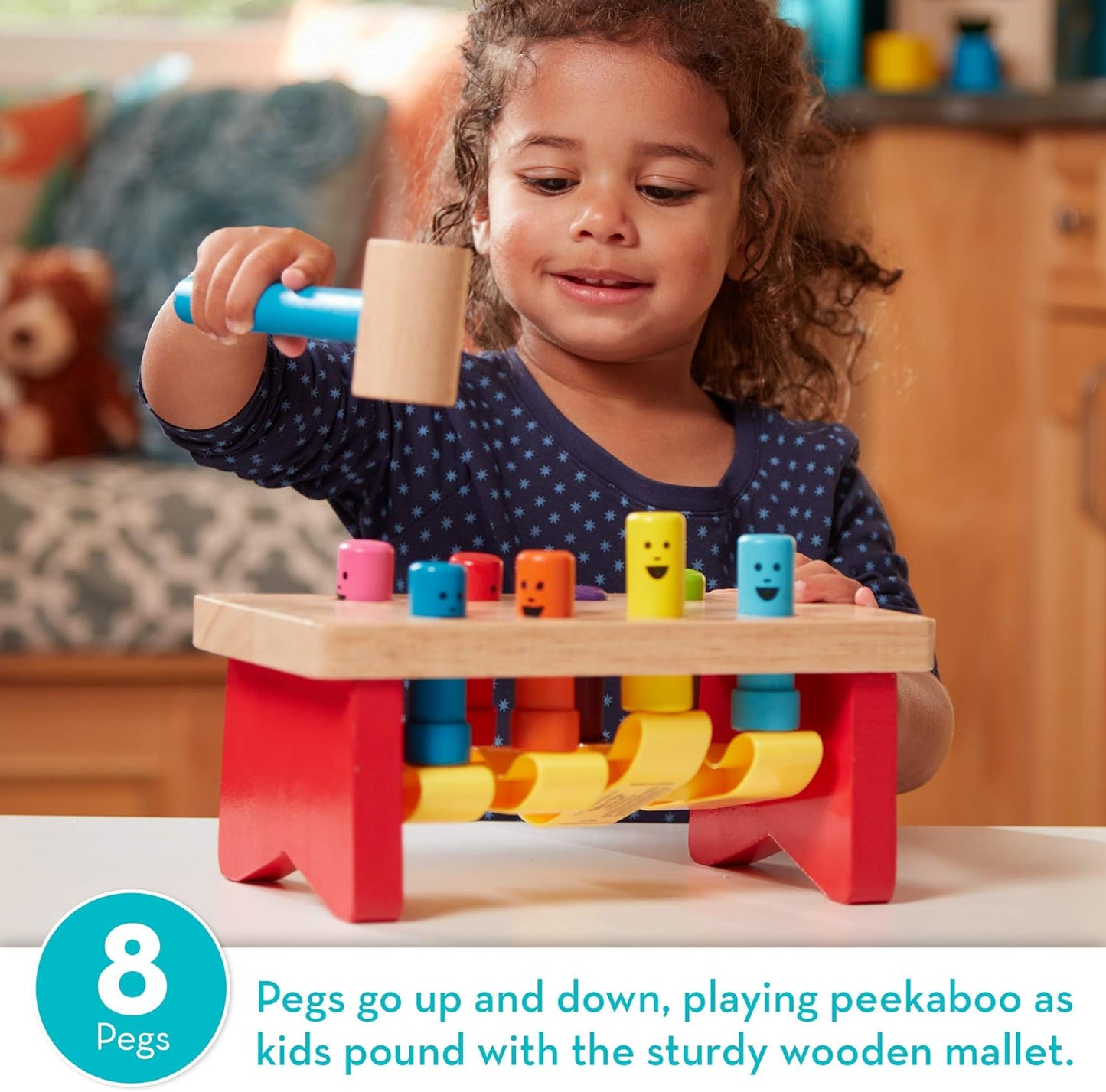 Deluxe Pounding Bench Wooden Toy