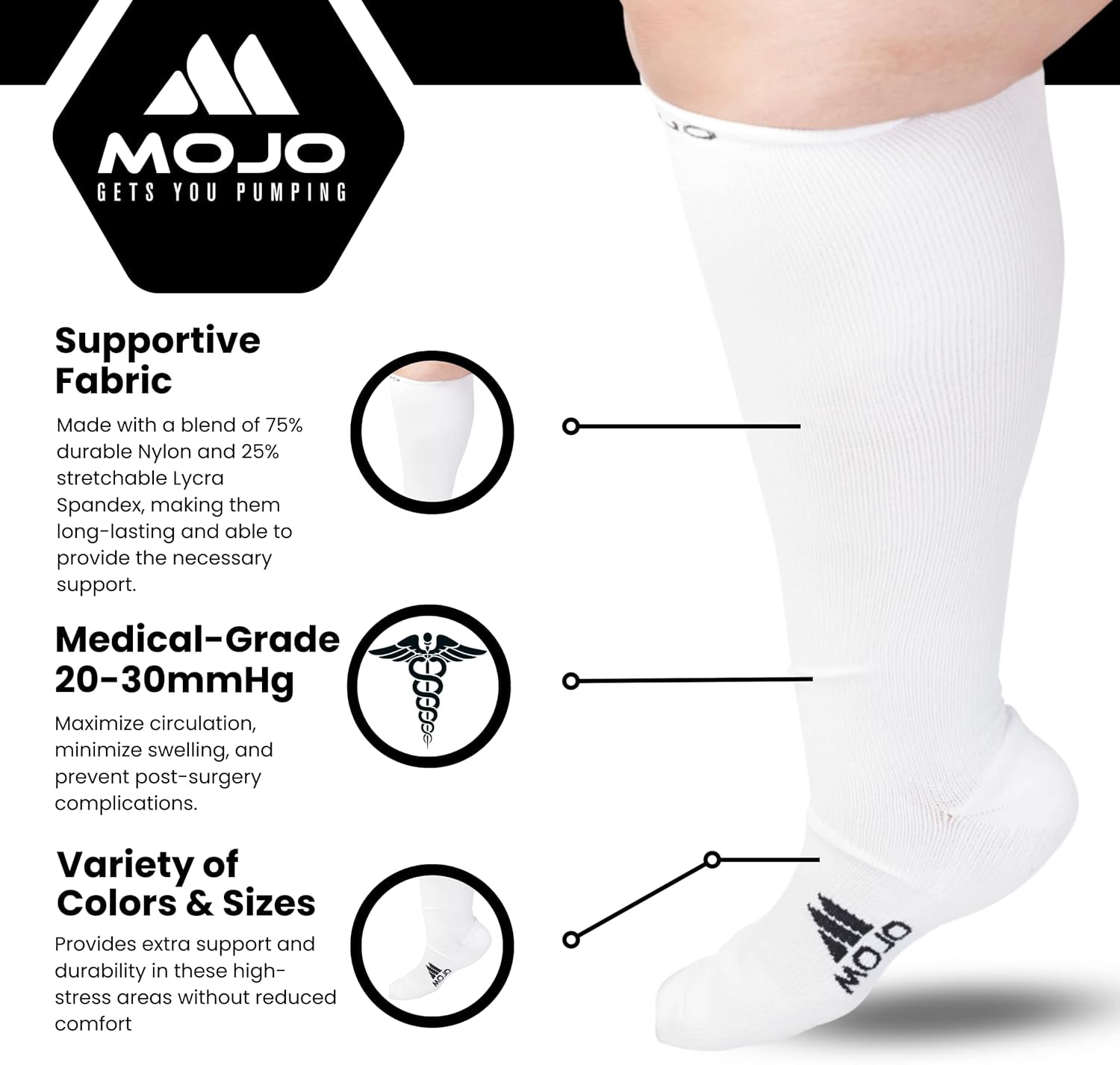 Unisex Athletic Compression Socks (15-20Mmhg) 