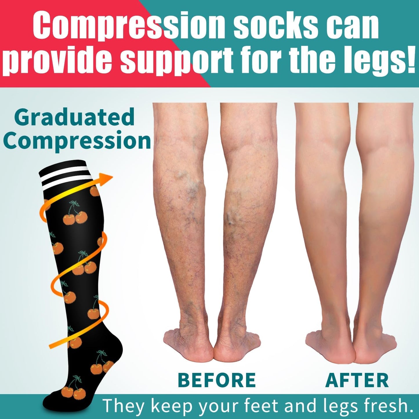 Styled Compression Socks for Women & Men 