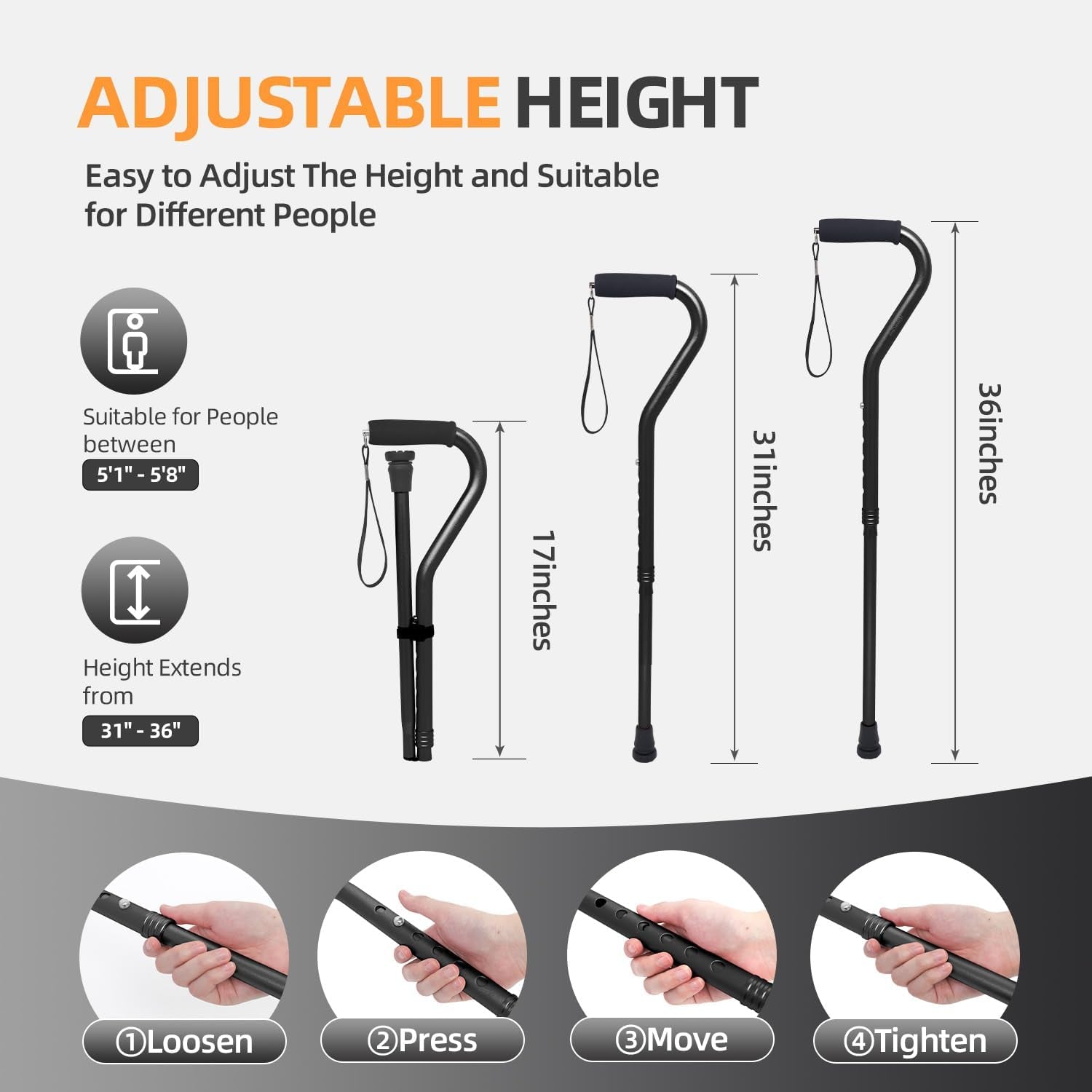 Adjustable Walking Cane