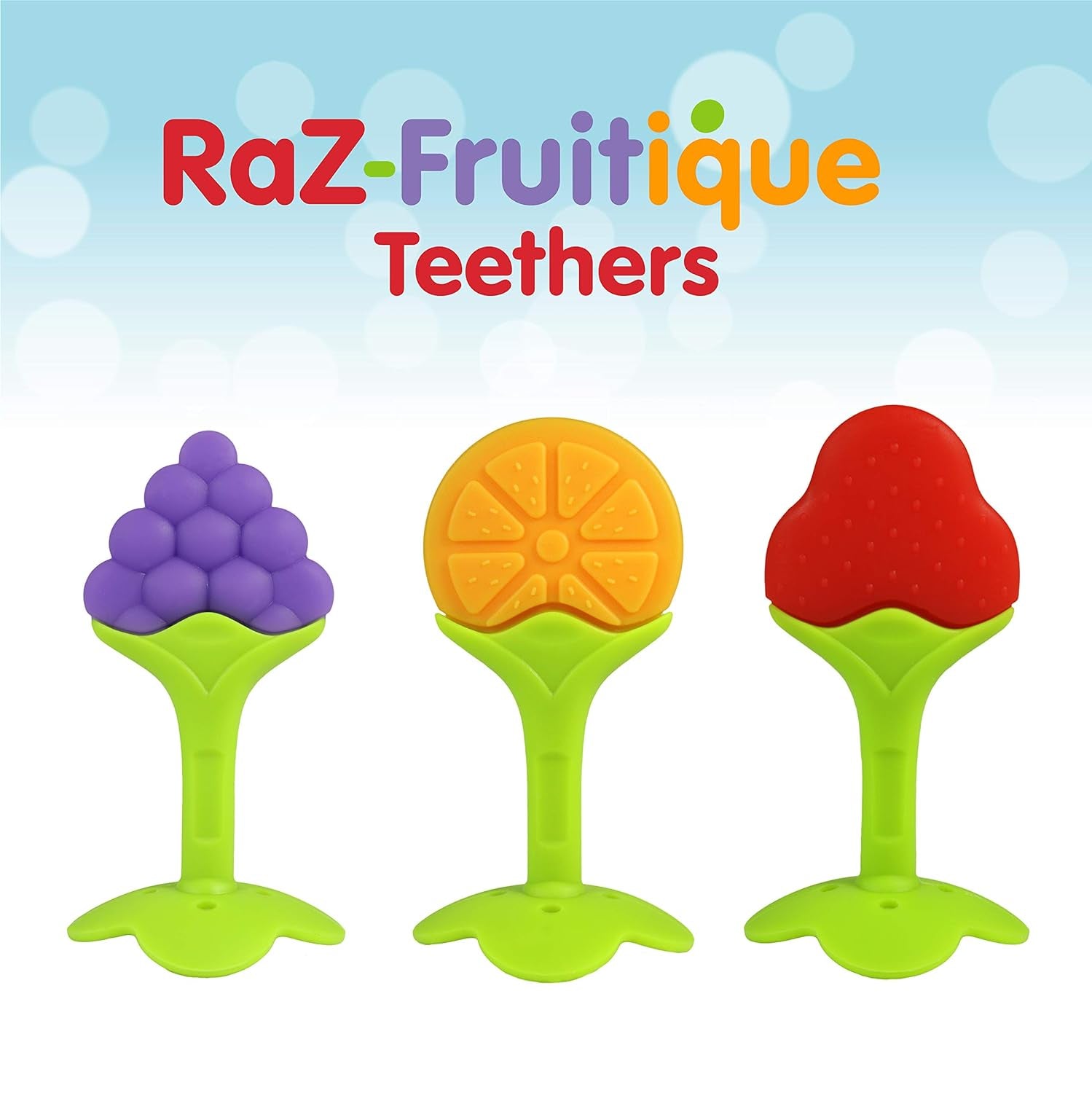 Infant Fruit-Shaped Teether Toy 3-Pack