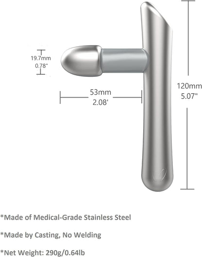 Stainless Steel T-Bar Massage Tool 