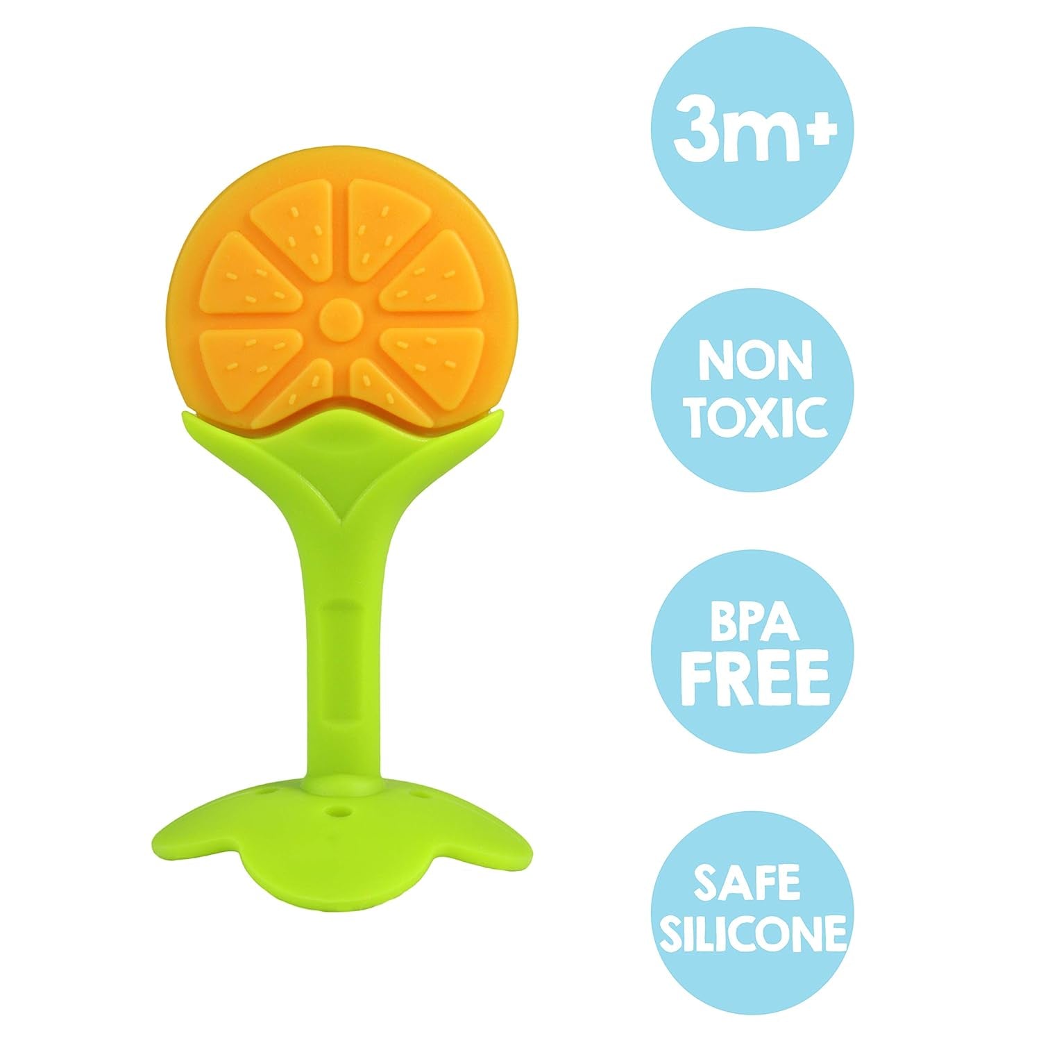 Infant Fruit-Shaped Teether Toy 3-Pack