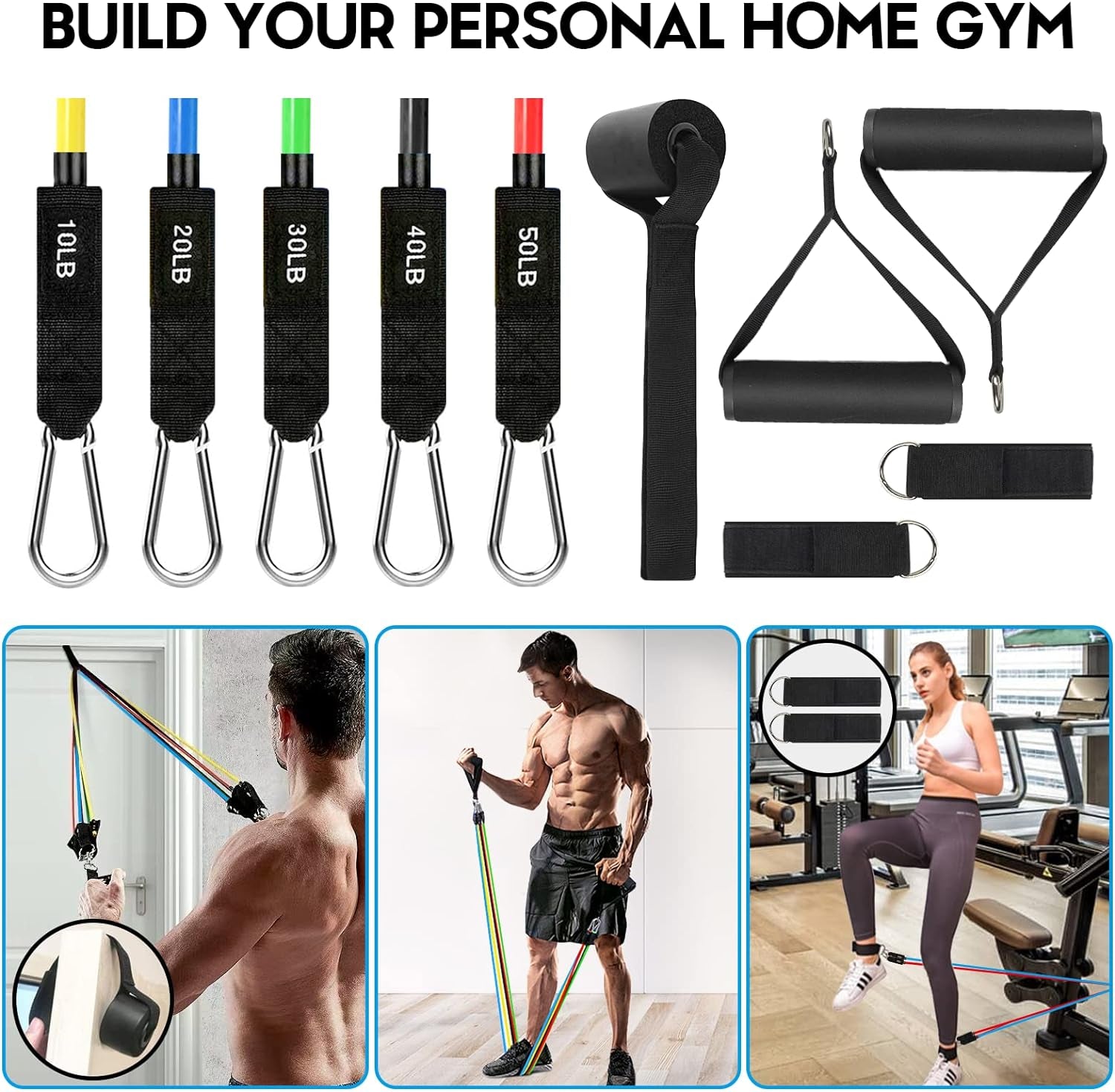 Resistance Bands Set: Fitness Workout Kit