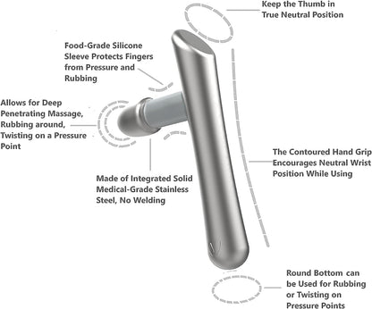 Stainless Steel T-Bar Massage Tool 