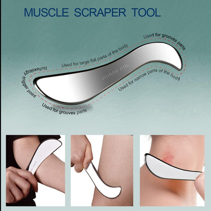 Stainless Steel Muscle Scraper Tools Set