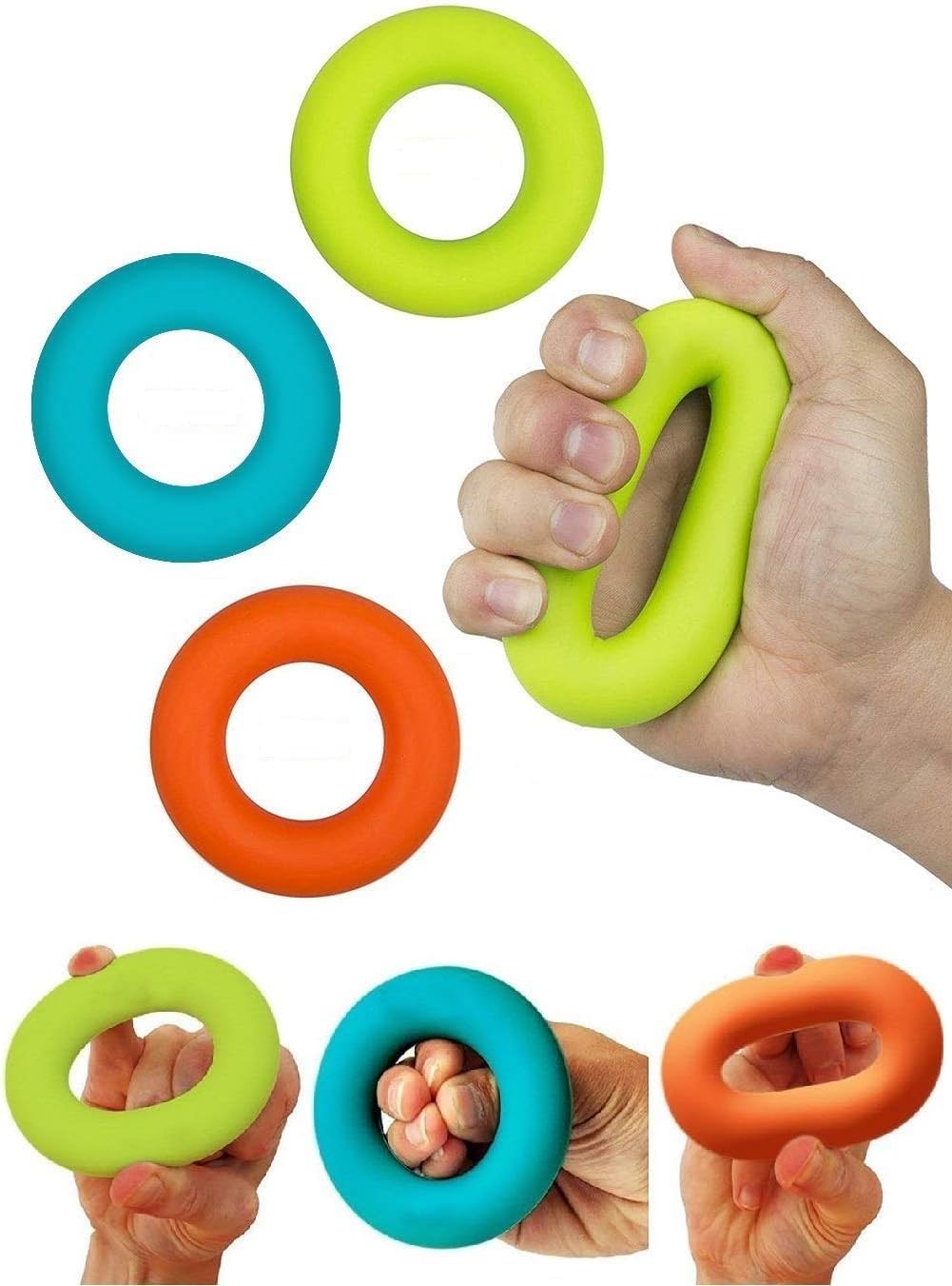 Silicone Ring Grip Strength Trainer Kit