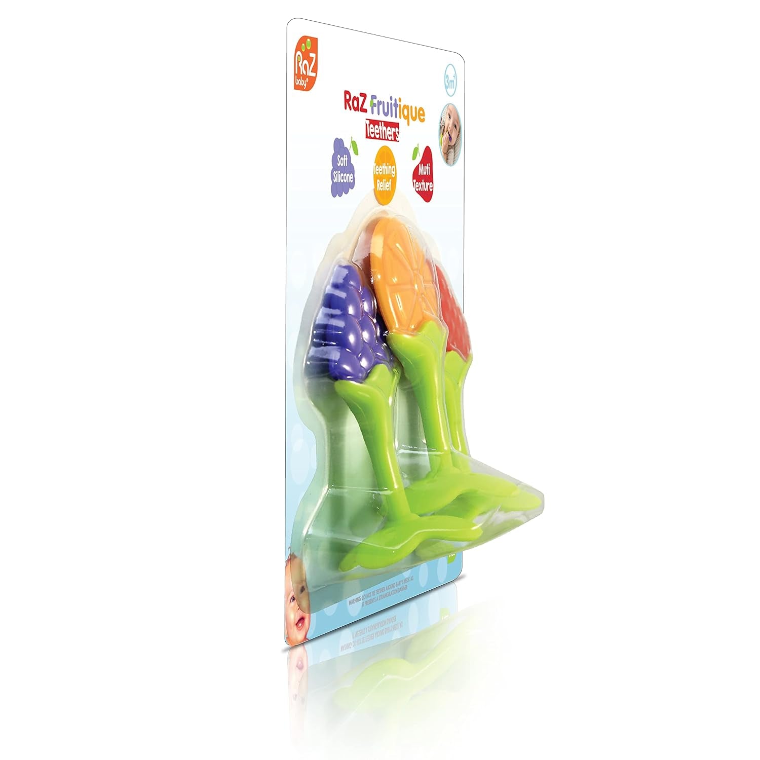 Infant Fruit-Shaped Teether Toy 3-Pack