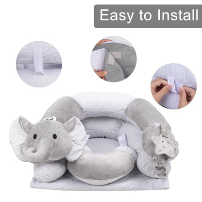 2-in-1 Tummy Time Seated Support Pillow