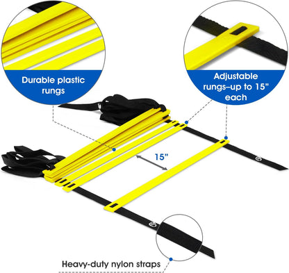 Agility Ladder Speed Trainer with Carrying Bag