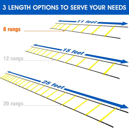 Agility Ladder Speed Trainer with Carrying Bag