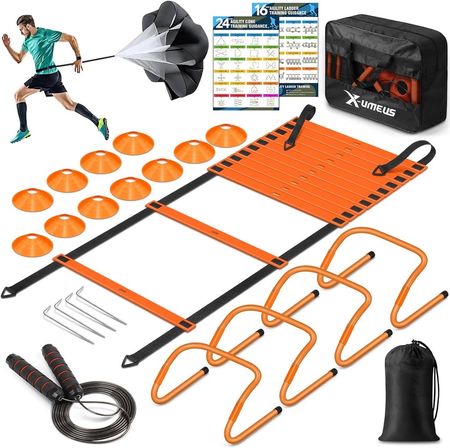 Agility Ladder Speed Training Equipment Bundle