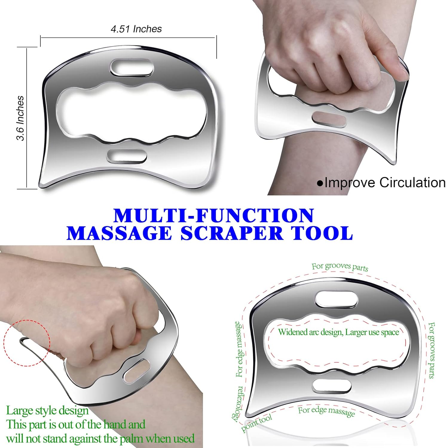 Stainless Steel Muscle Scraper Tools Set