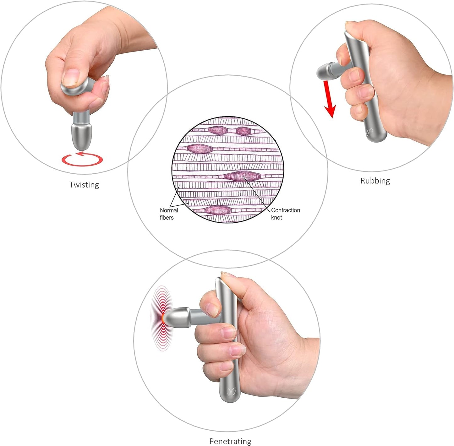 Stainless Steel T-Bar Massage Tool 