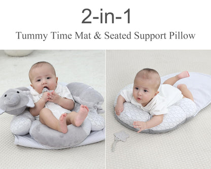 2-in-1 Tummy Time Seated Support Pillow