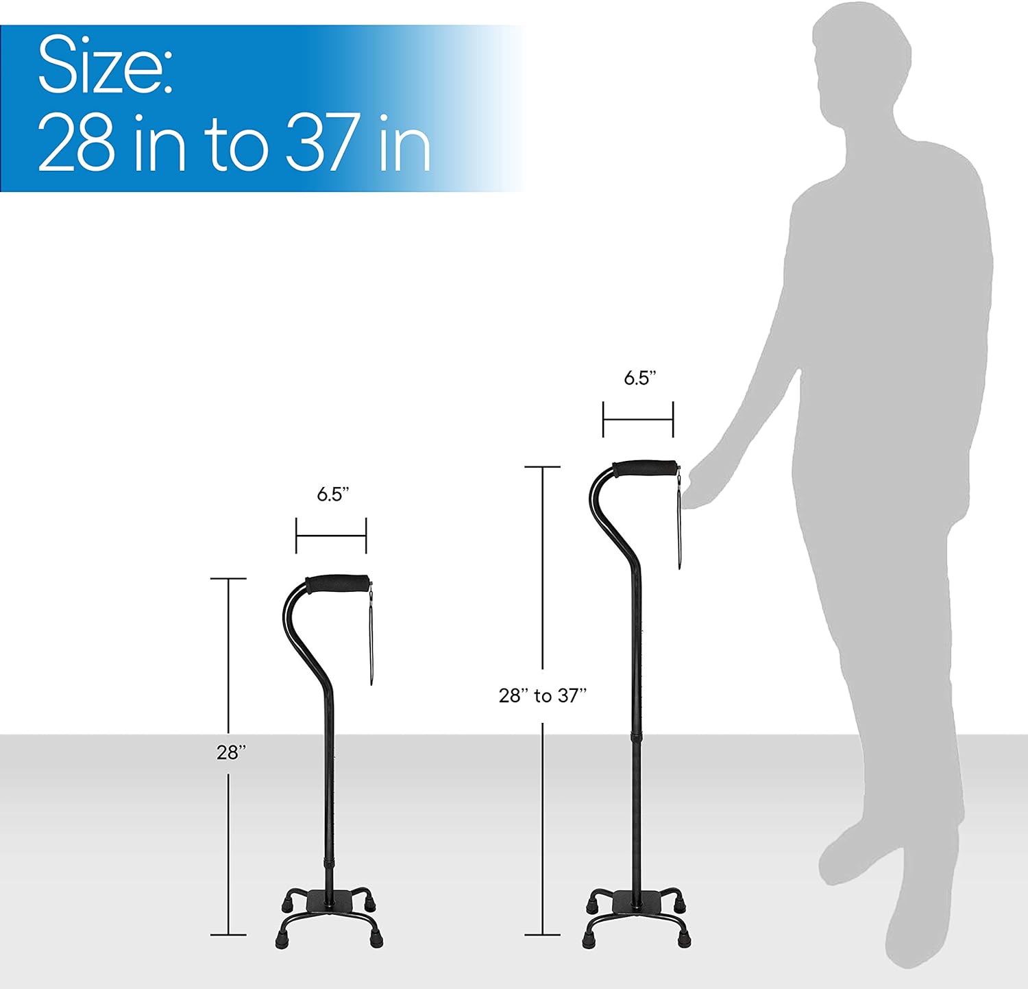 Adjustable Quad Cane 