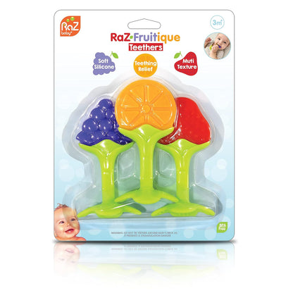 Infant Fruit-Shaped Teether Toy 3-Pack