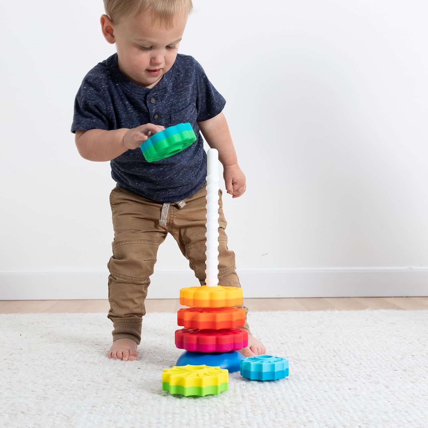 Corkscrew Stack-and-Sort Toy