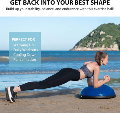 Inflatable Half Exercise Balance Ball 