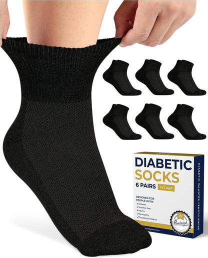 Ankle Diabetic Socks for Women & Men, 6 Pairs