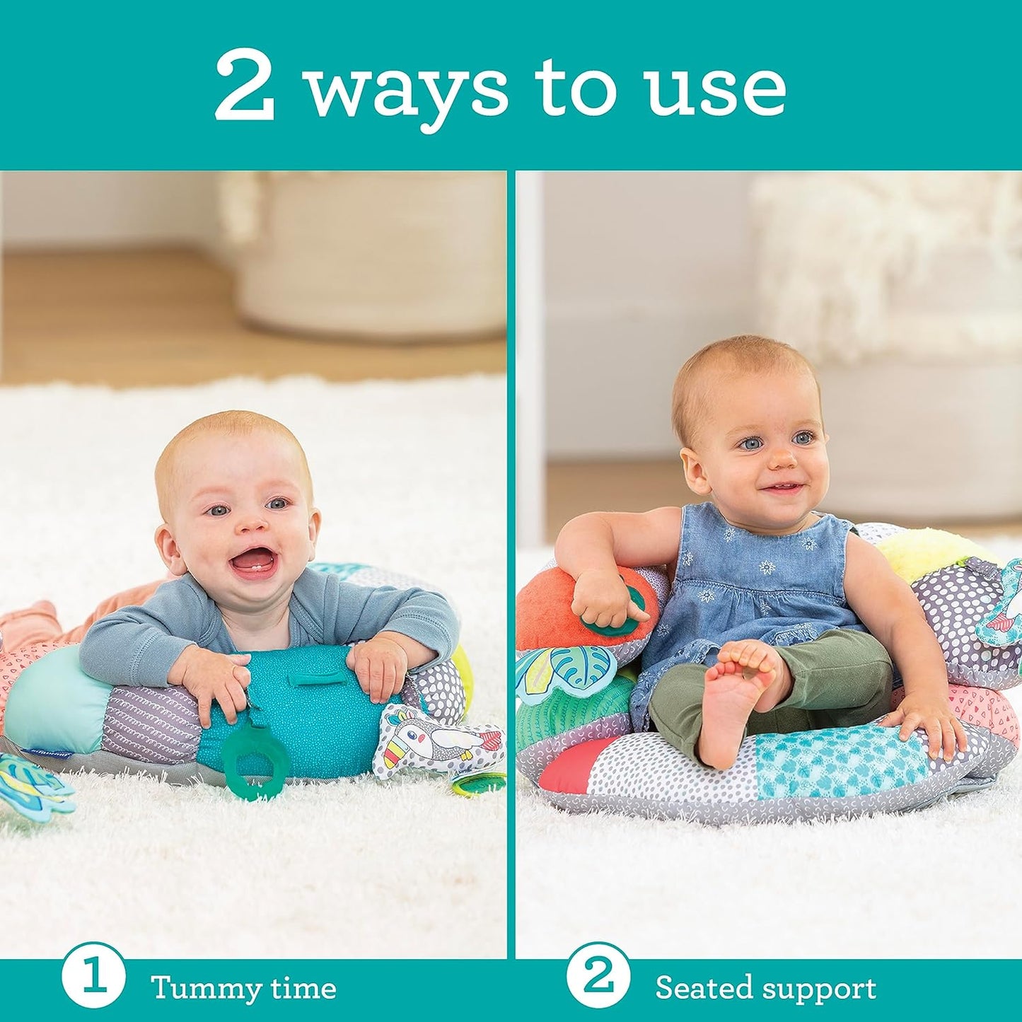 2-in-1 Tummy Time & Seated Support