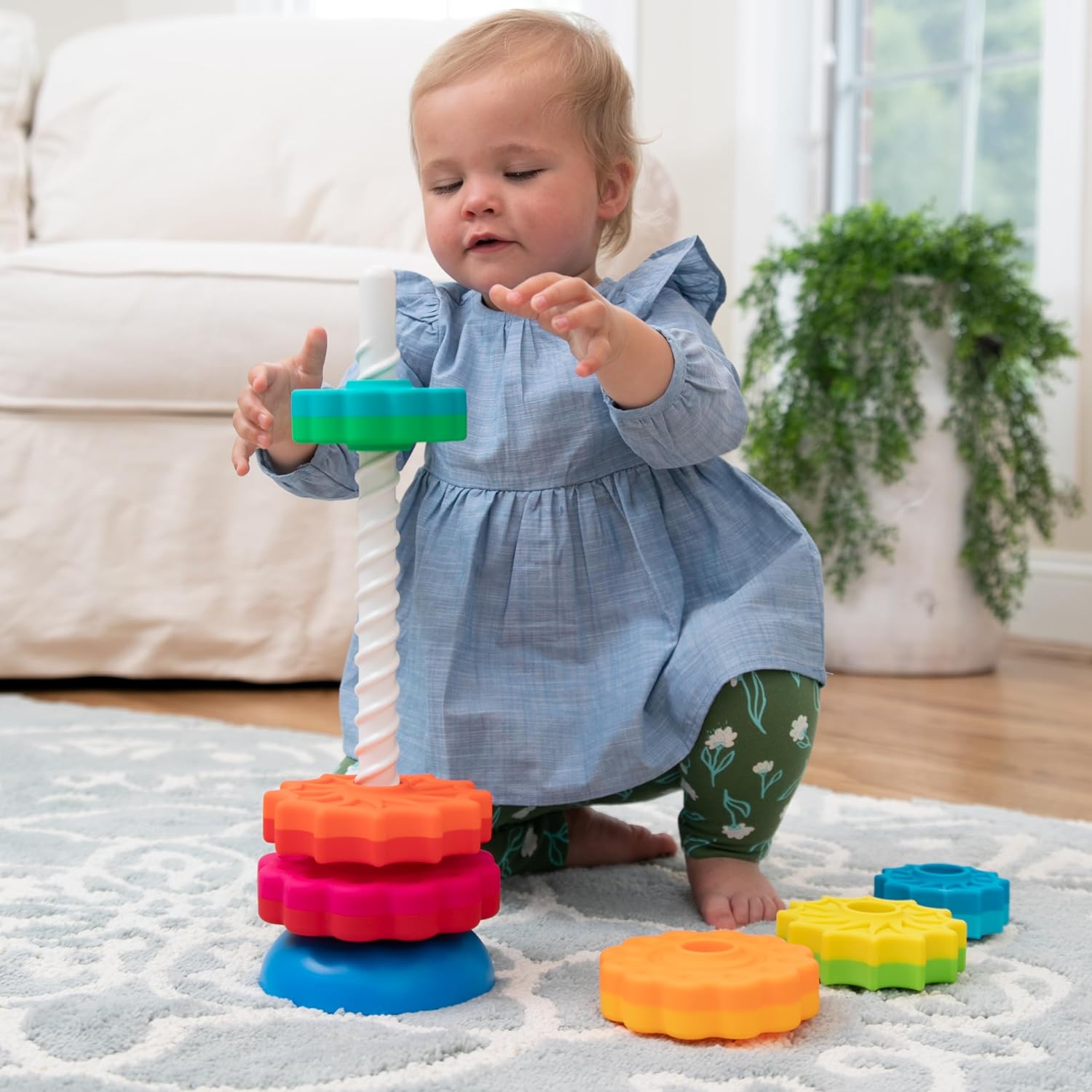 Corkscrew Stack-and-Sort Toy