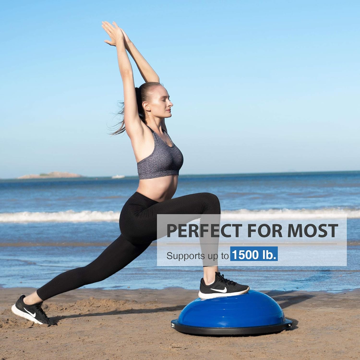 Inflatable Half Exercise Balance Ball 