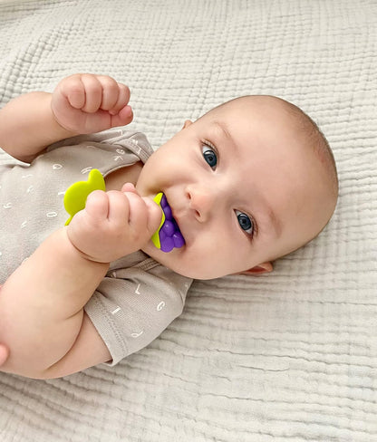 Infant Fruit-Shaped Teether Toy 3-Pack