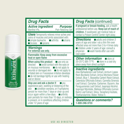 Biofreeze Pain Relief Roll-On Gel