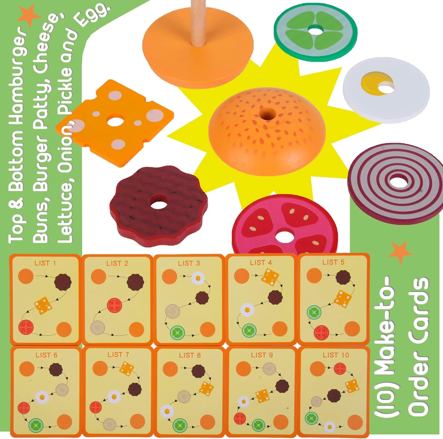 Food Stacking Sequencing Toy