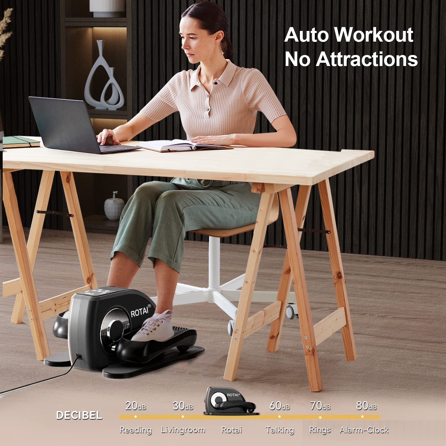 Electric Seated Foot Pedal Exerciser Bike