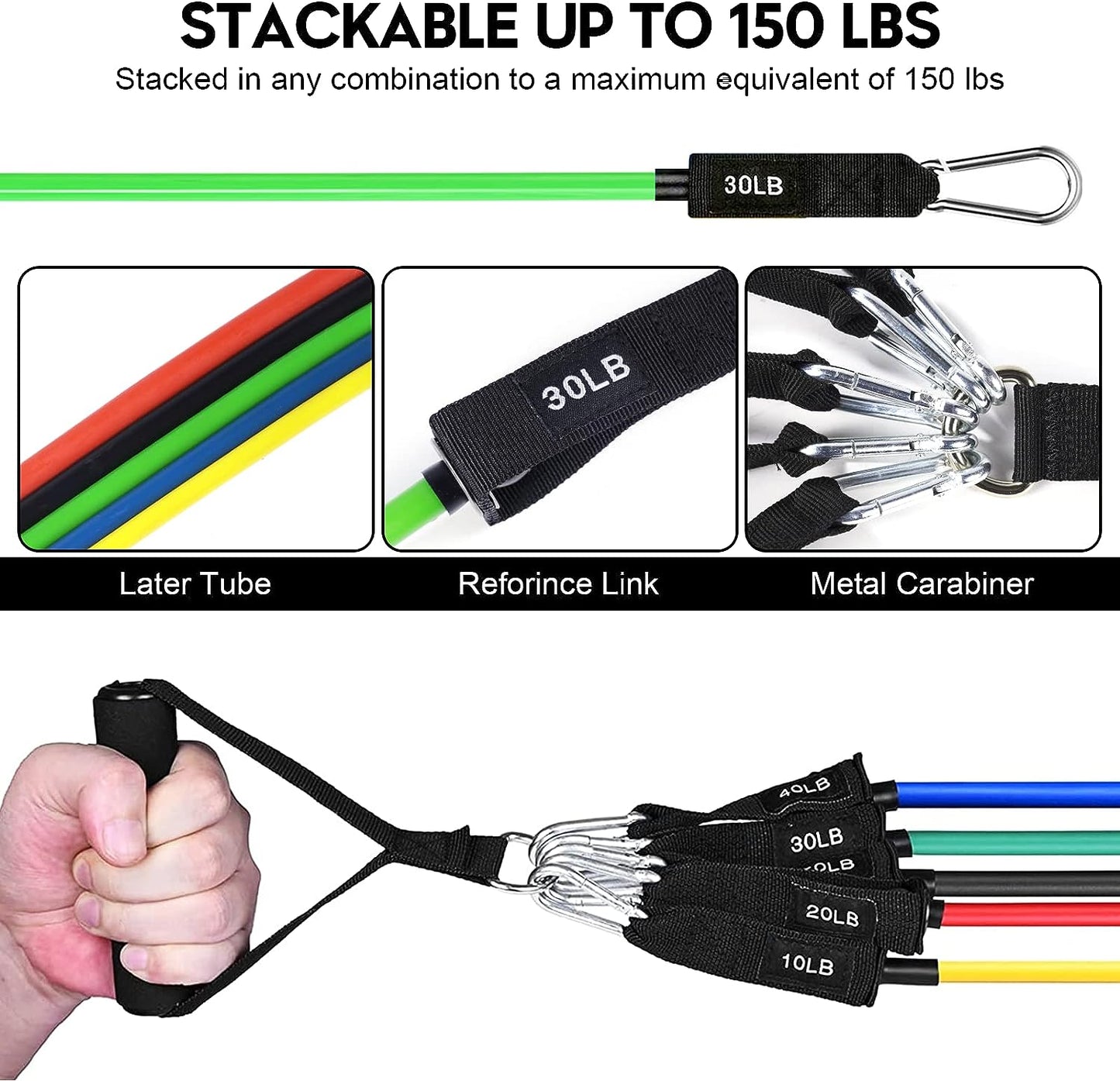 Resistance Bands Set: Fitness Workout Kit