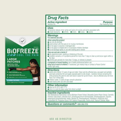 Biofreeze Pain Relief Pathces